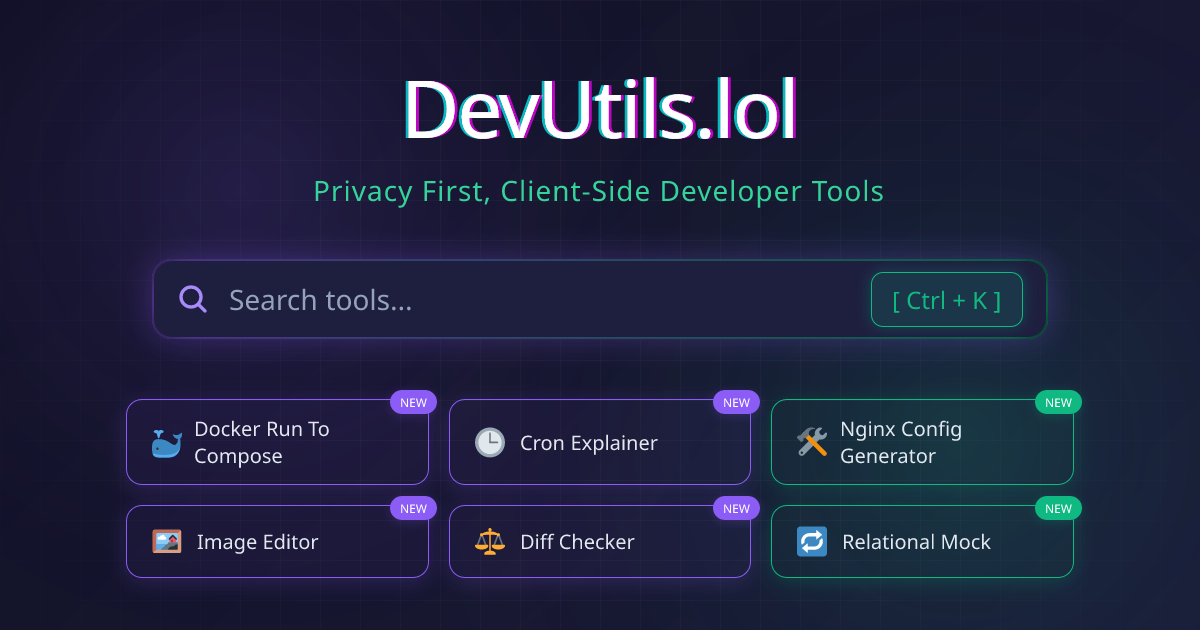 Free Developer Tools Directory | Devutils.lol | Devutils.lol